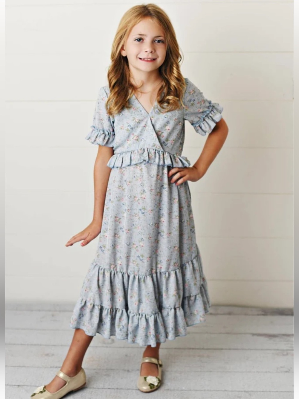 Daisy Floral Ruffle Dress for Girls Lolita Cinderella size 6